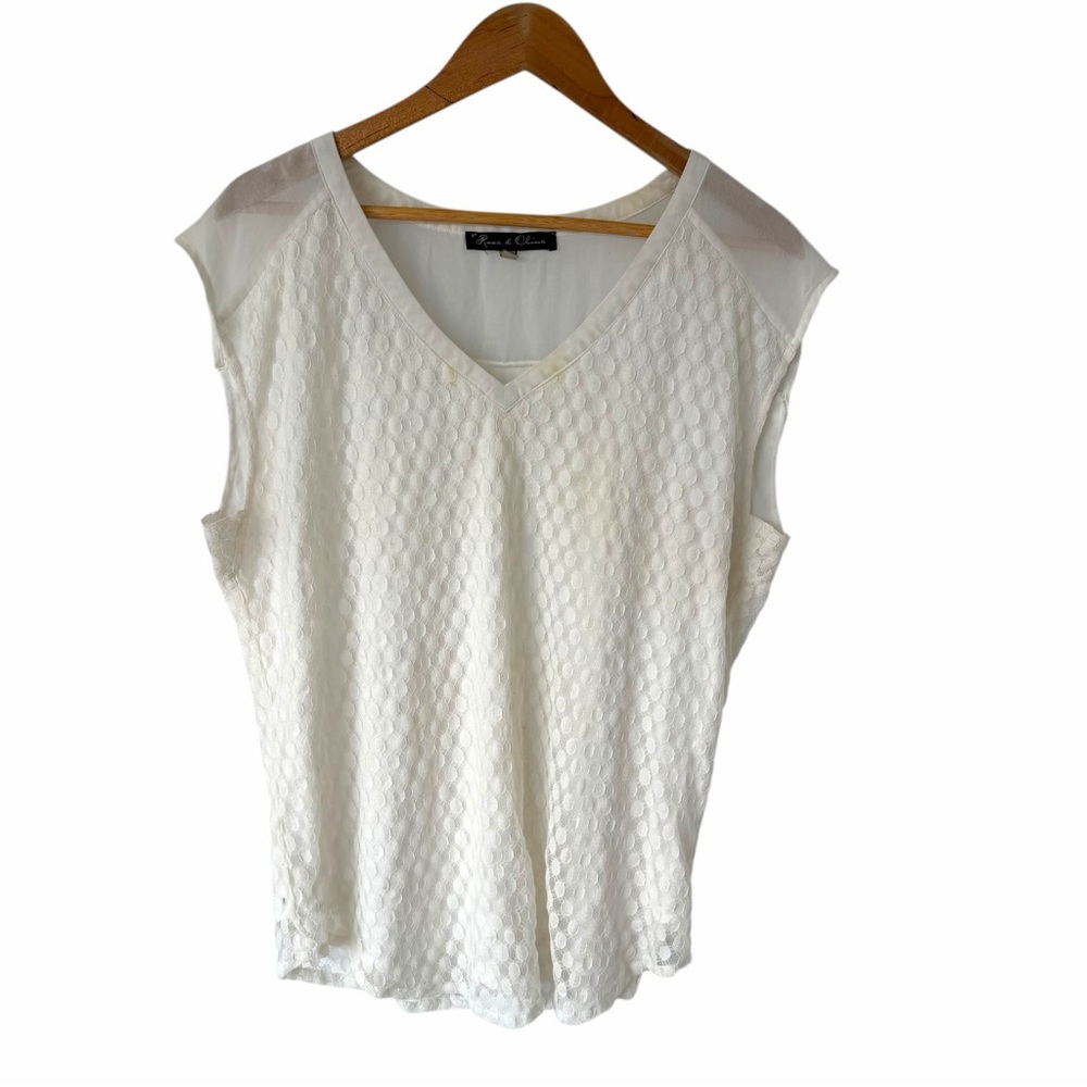 Rose & Olive White Lace Blouse L